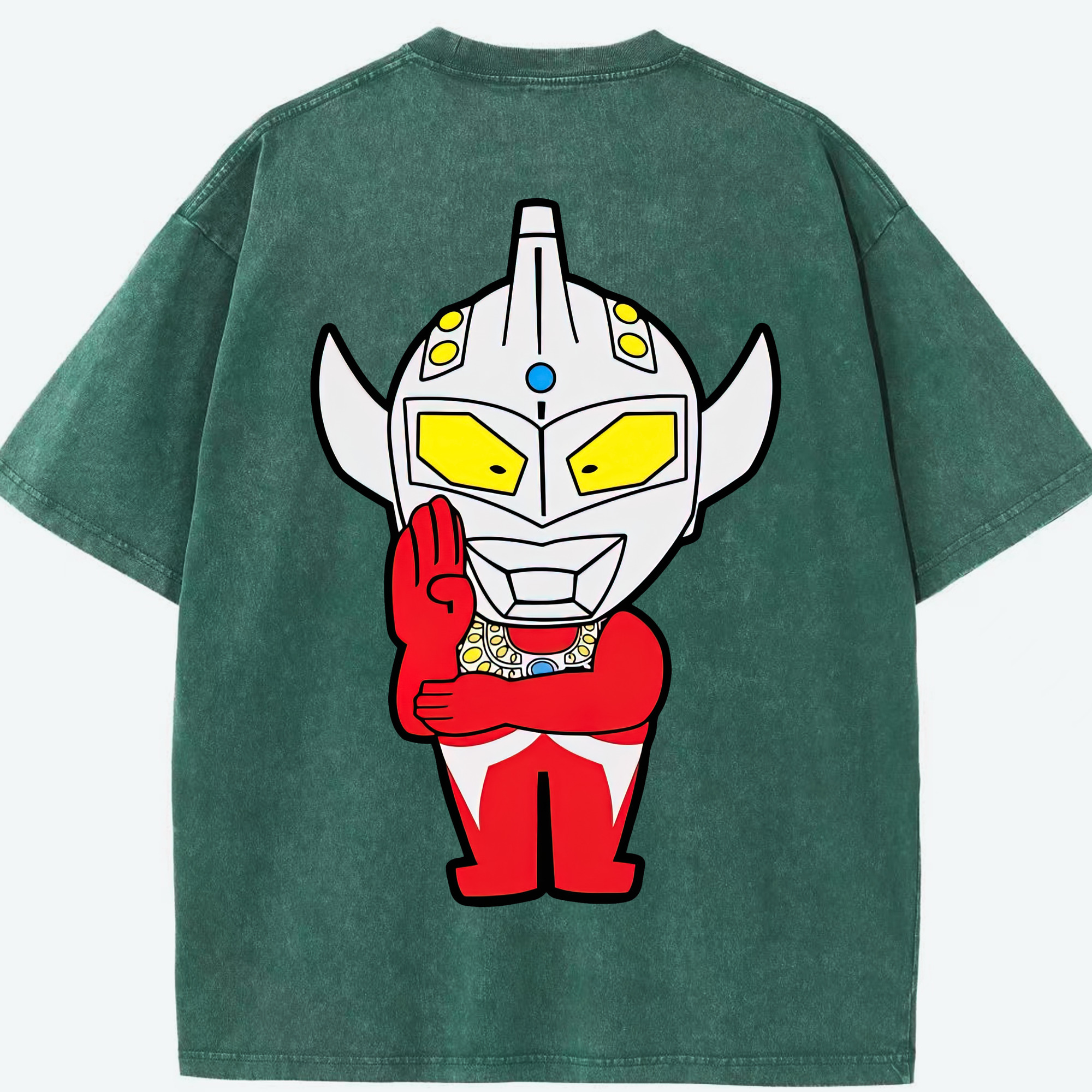 （画像用） ウルトラマン Ultraman 綿100% ヴィンテージ風 半袖Tシャツ（背面プリント）